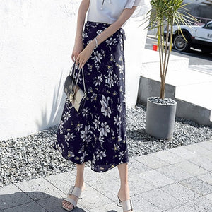 Flower Long Skirt Summer Beach Sunny Female Skirts