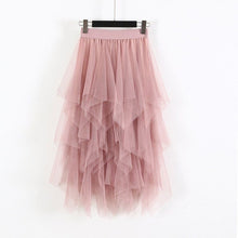 Load image into Gallery viewer, Elastic High Waist Long Tulle Skirt
